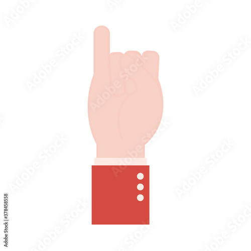 i hand sign language flat style icon vector design