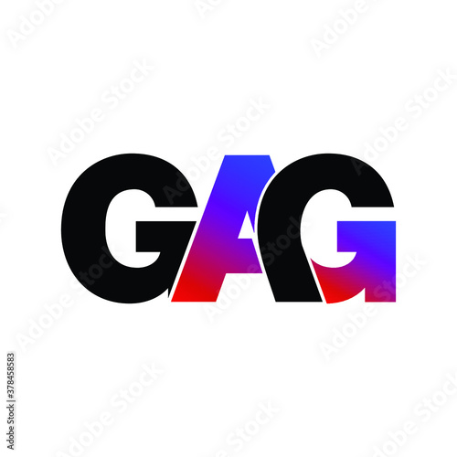 GAG letter monogram logo design vector