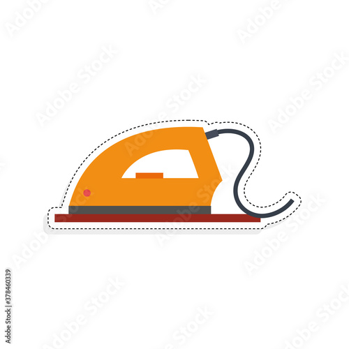 Isolated iron icon. Laundry equipment icon - Vector