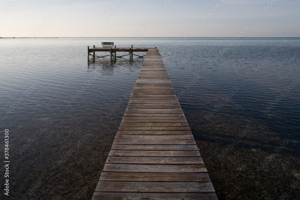 Naklejka premium Boat Dock, Little Cayman Island