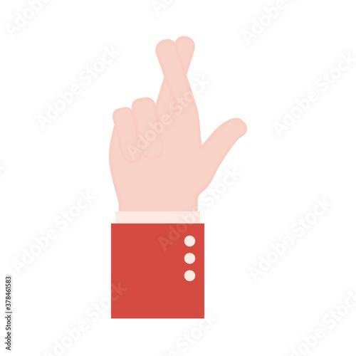 r hand sign language flat style icon vector design