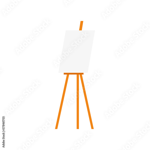 Isolated easel with blank canvas icon - Vector