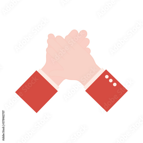 applause hand sign language flat style icon vector design