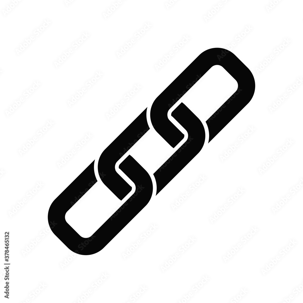 Chain icon isolated on white background vector illustration.