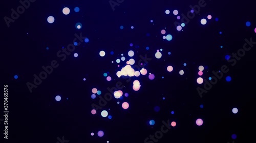 宇宙や深海を連想させる、神秘的なキラキラのエフェクト動画素材。