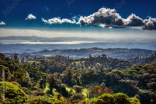Canvas Print Guanacaste and Gulf of Nicoya seen from Monteverde, Costa Rica