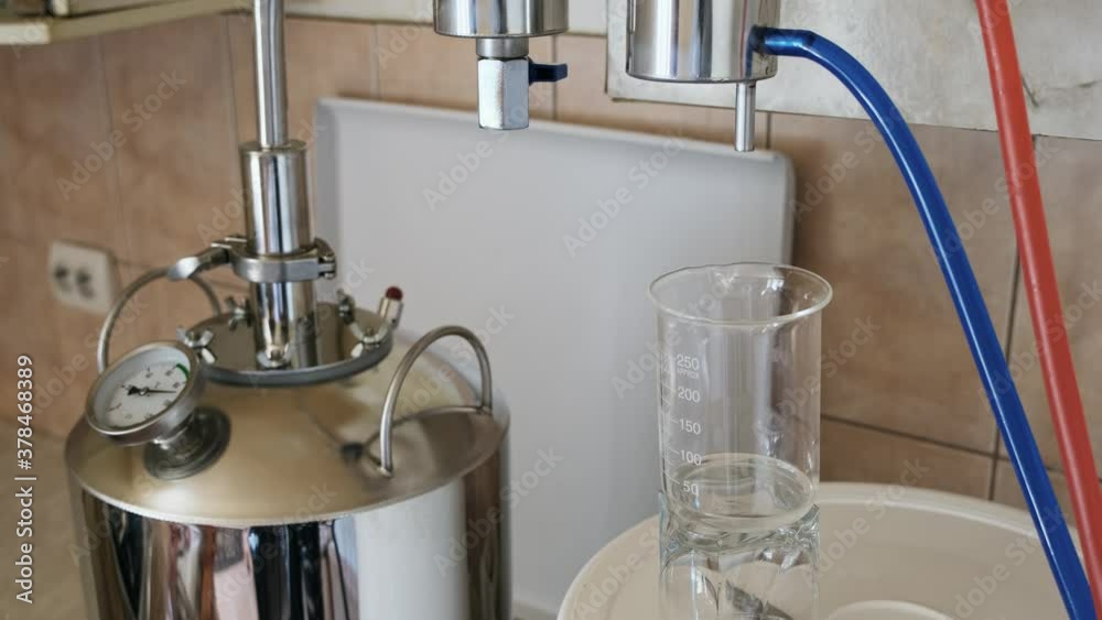 Home distillation equipment for the distillation of alcohol, 4k Home distillation equipment for the distillation of alcohol, 4k