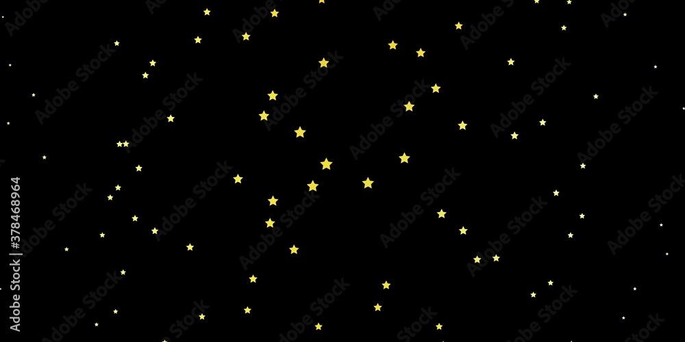 Dark Green, Yellow vector template with neon stars. Decorative illustration with stars on abstract template. Pattern for new year ad, booklets. Dark Green, Yellow vector template with neon stars. Decorative illustration with stars on abstract template. Pattern for new year ad, booklets.