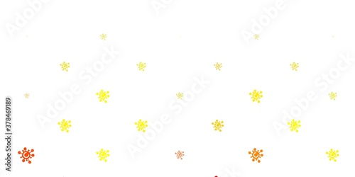 Light Orange vector template with flu signs.