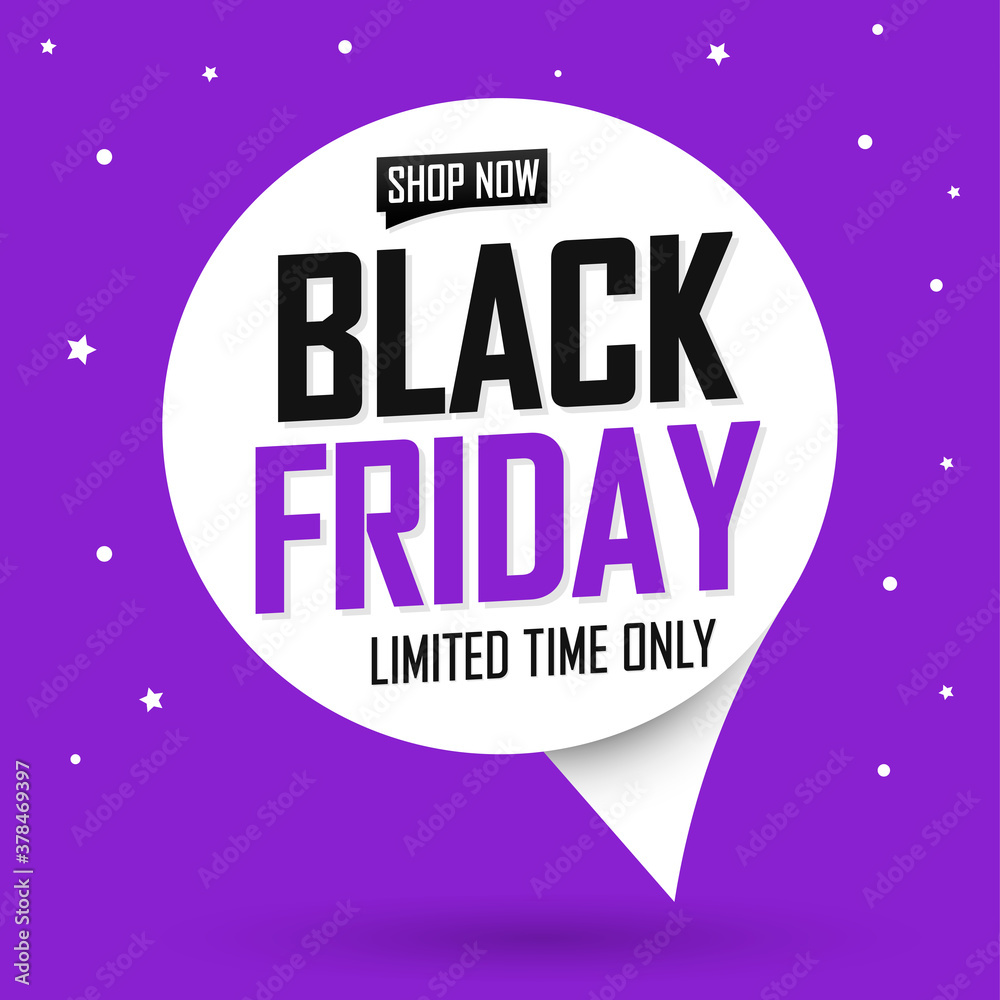 Black Friday Sale, speech bubble banner design template, discount tag, special offer, app icon, vector illustration Black Friday Sale, speech bubble banner design template, discount tag, special offer, app icon, vector illustration