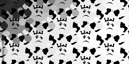 Dark gray vector template with flu signs.