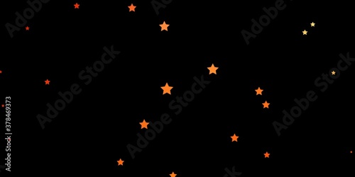 Dark Red, Yellow vector layout with bright stars. Decorative illustration with stars on abstract template. Design for your business promotion.