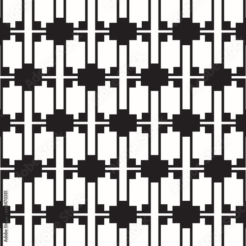 Abstract black geometric of rectangle and square pattern on white background.