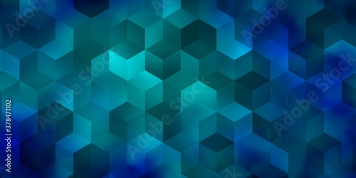 Dark BLUE vector layout with hexagonal shapes.