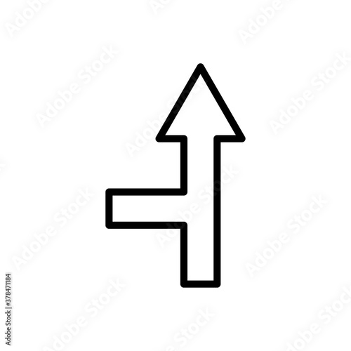 Free Download T-junction arrow line icon. Design template vector - GFXLoad