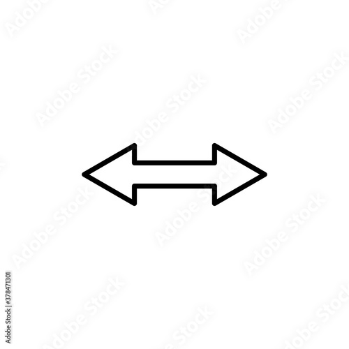 Two-way arrows line icon. Design template vector