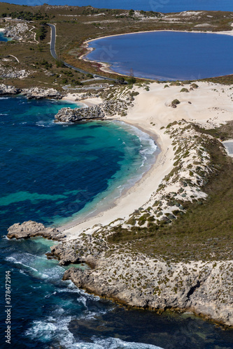 Aerial view of Rottnest Island, Western Australia