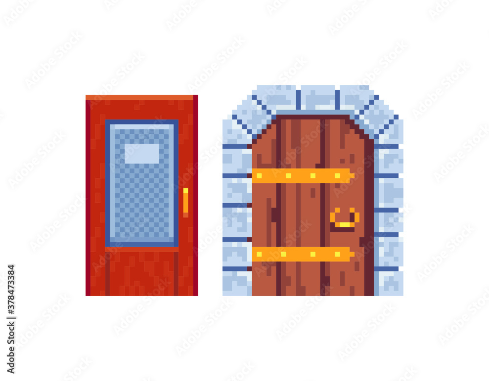 Doors seek pixel art