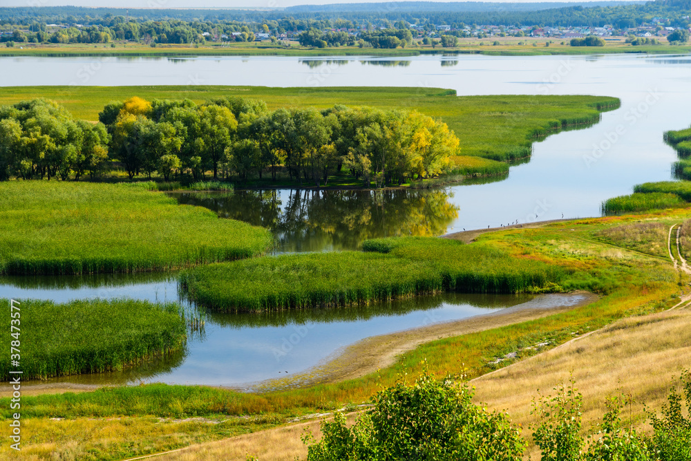 Landscape images on the Uса river