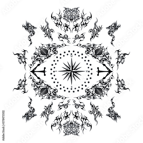 superstition eye celtic compass world direction way sides east north south west