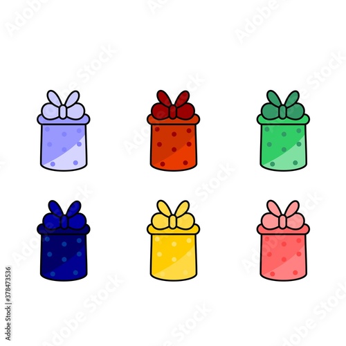 illustration of a birthday gift or surprise gift	