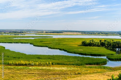 Landscape images on the Uса river