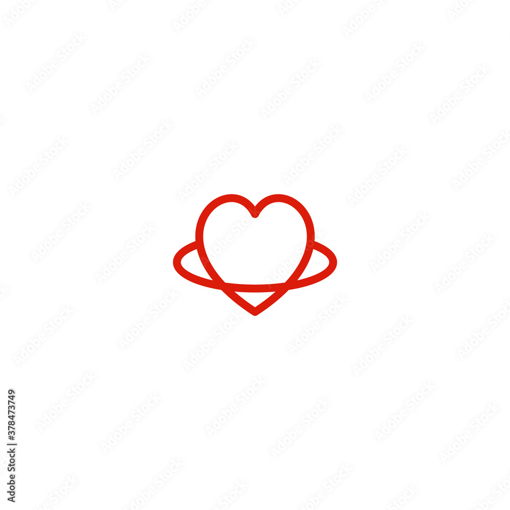Illustration Vector Graphic of Love Logo. Perfect to use for Medical Logo