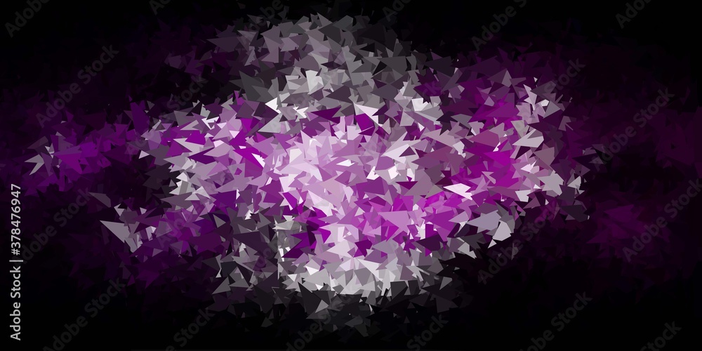 Dark purple vector triangle mosaic wallpaper.