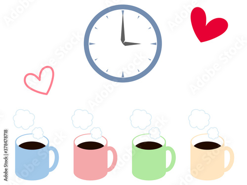 コーヒーと三時の時計　休憩時間