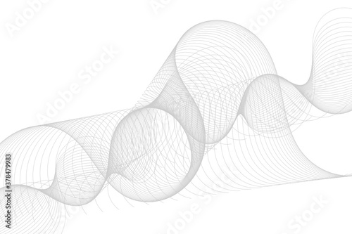 Abstract wave element for design. Digital frequency track equalizer. Stylized line art background. Vector illustration