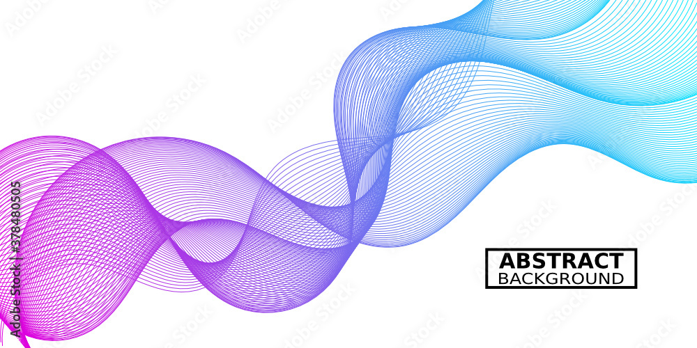 Fototapeta premium Abstract wave element for design. Digital frequency track equalizer. Stylized line art background. Vector illustration