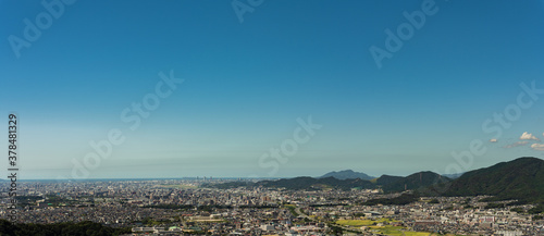 Fototapeta Naklejka Na Ścianę i Meble -  天拝山の山頂から福岡市街を望む