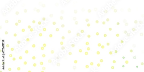 Light green, yellow vector natural layout with flowers.