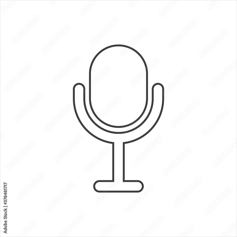 microphone icon on white background. EPS10 vector microphone icon on white background. EPS10 vector