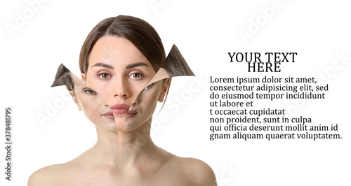 Young woman after facial cl...