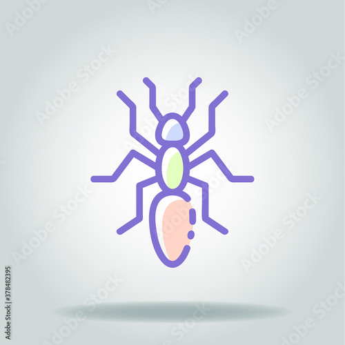 ant colorful icon
