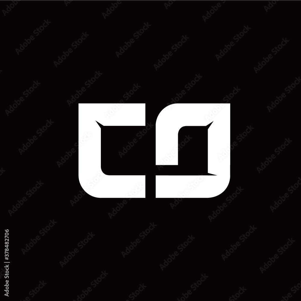C D letter monogram style initial logo template C D letter monogram style initial logo template