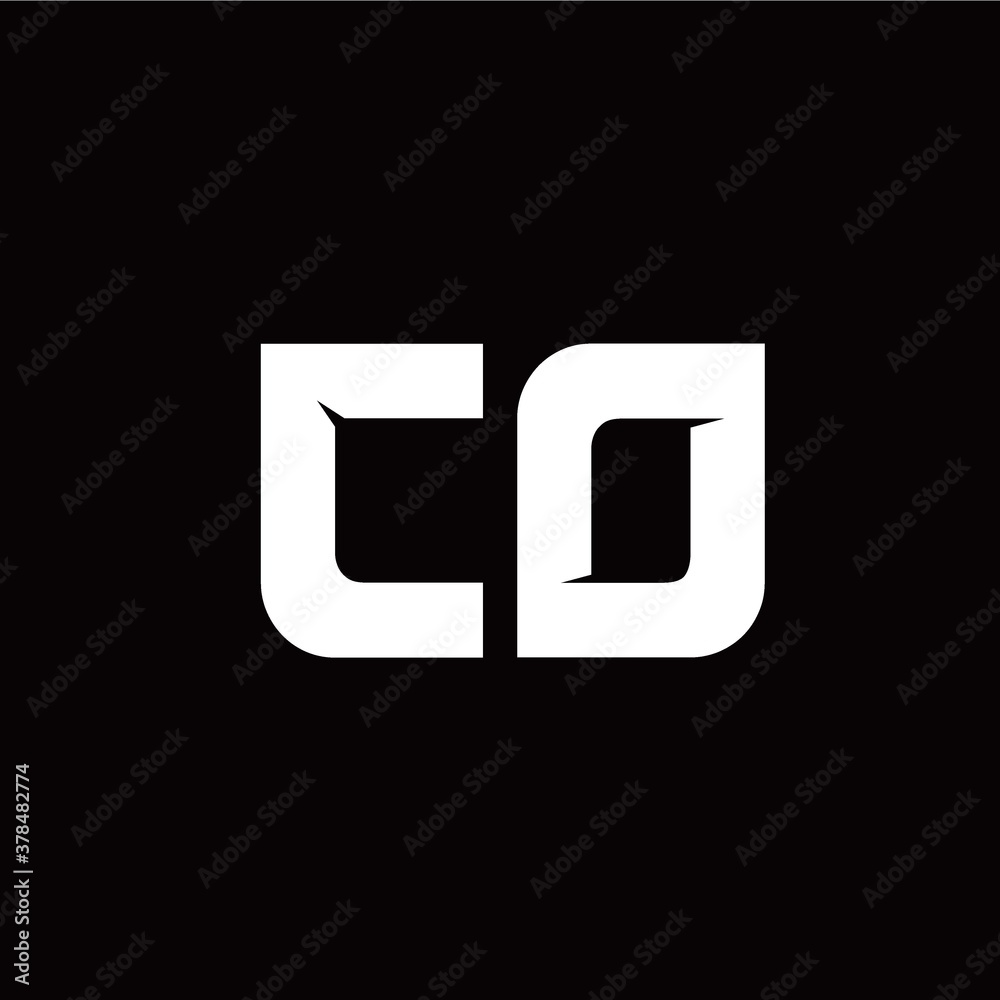 C O letter monogram style initial logo template C O letter monogram style initial logo template