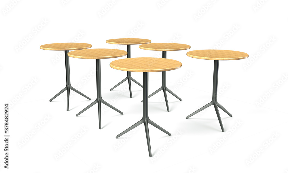 3d render of wooden tables 3d render of wooden tables