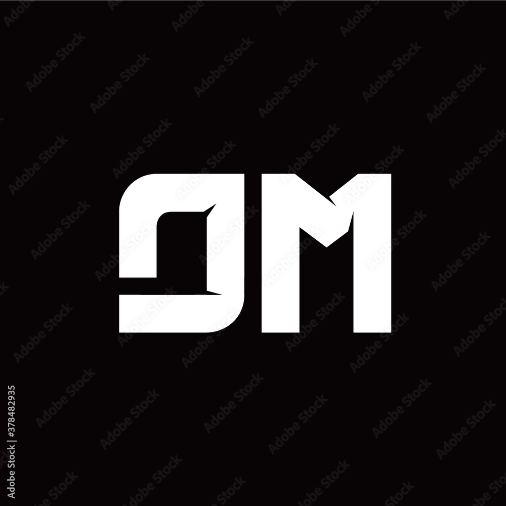 Fototapeta premium D M letter monogram style initial logo template