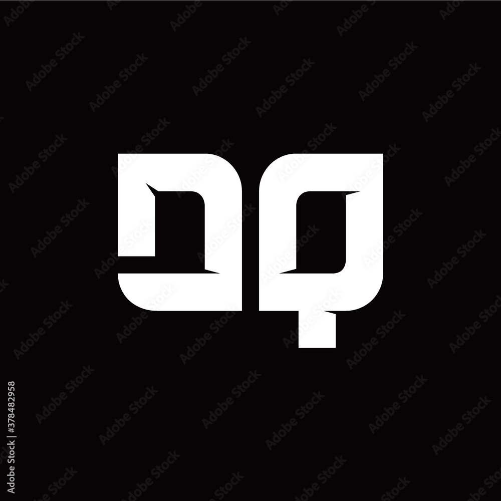 D Q letter monogram style initial logo template D Q letter monogram style initial logo template
