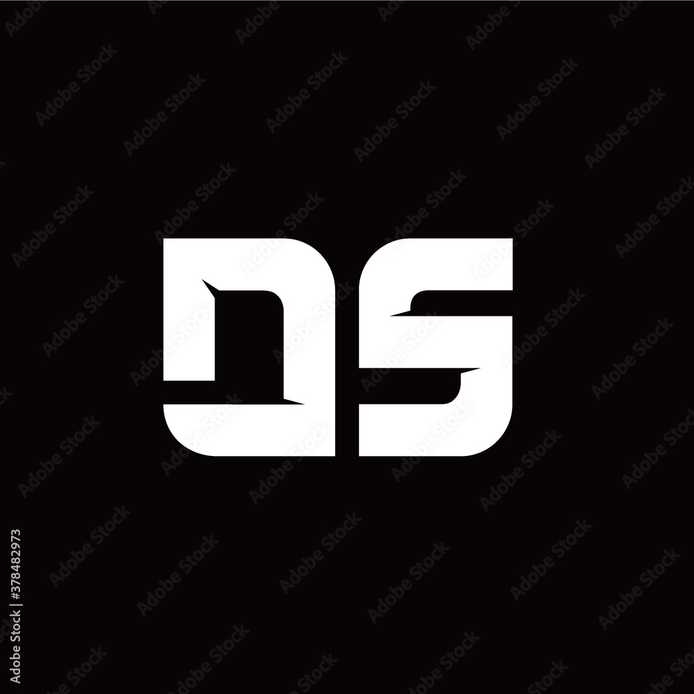 D S letter monogram style initial logo template