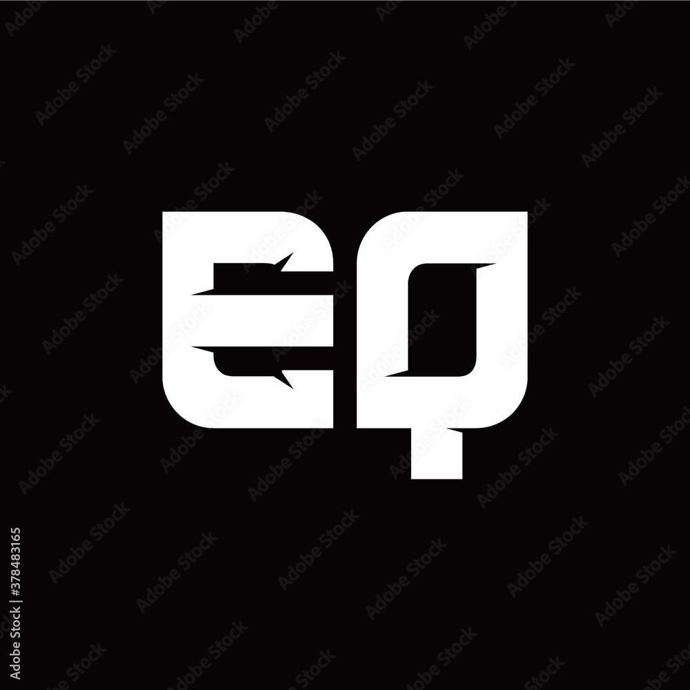 E Q letter monogram style initial logo template E Q letter monogram style initial logo template