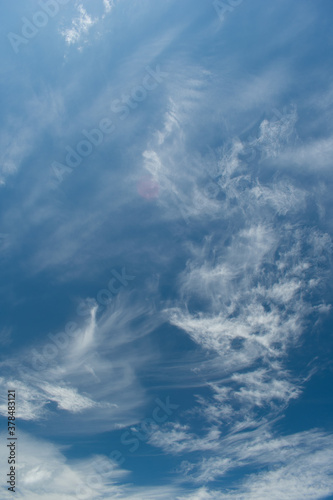 Fototapeta Naklejka Na Ścianę i Meble -  Background. Blue sky and cirrus clouds