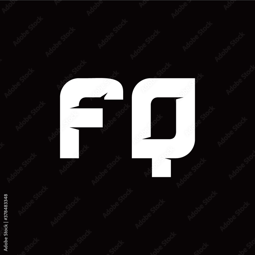 Fototapeta premium F Q letter monogram style initial logo template