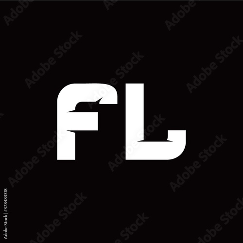 F L letter monogram style initial logo template