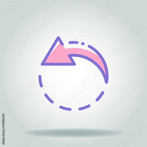 rotate left colorful icon
