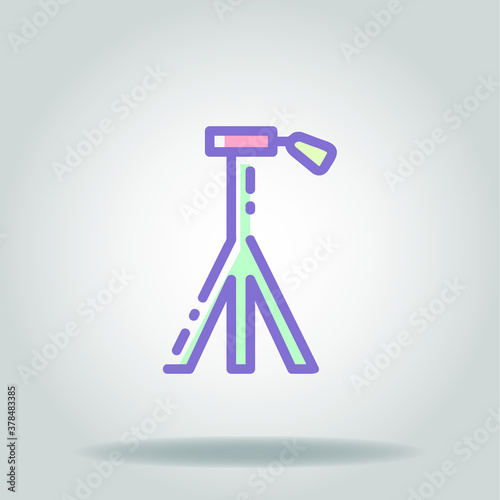 tripod colorful icon

