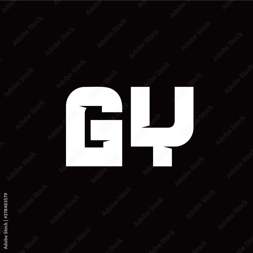 G Y letter monogram style initial logo template