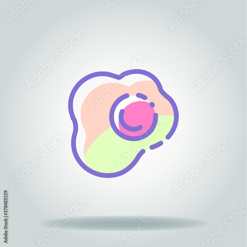 omelette colorful icon
